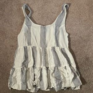 American Eagle peplum tank striped tank top
